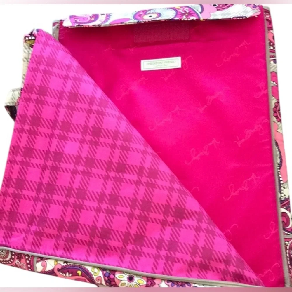 NWT VERA BRADLEY LAPTOP TRAVEL TOTE “PAISLEY MEETS PLAID” PATTERN